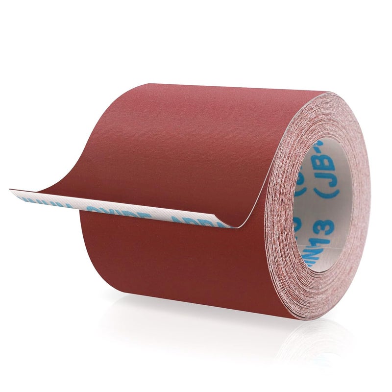 SIJDIEE 600 Grit Sandpaper Roll, 4 Inch x 32.8 Feet (10 metres x 100 mm) Cutting Length Aluminum Oxide Emery Cloth Sand Paper Roll, Wet Dry Sandpaper for Drum Sander Metal Wood Finishing, Car Sanding ﻿ - Image 1
